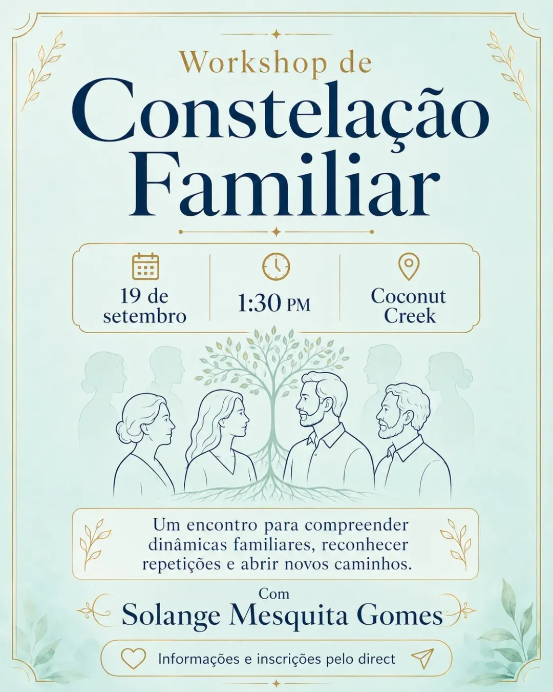 Cartaz do evento Workshop de Constelação Familiar